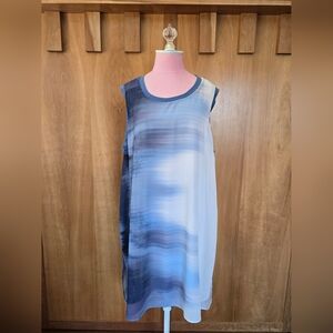 Lisa Rinna Collection Blue Sleeveless Sheath Tunic/Dress
